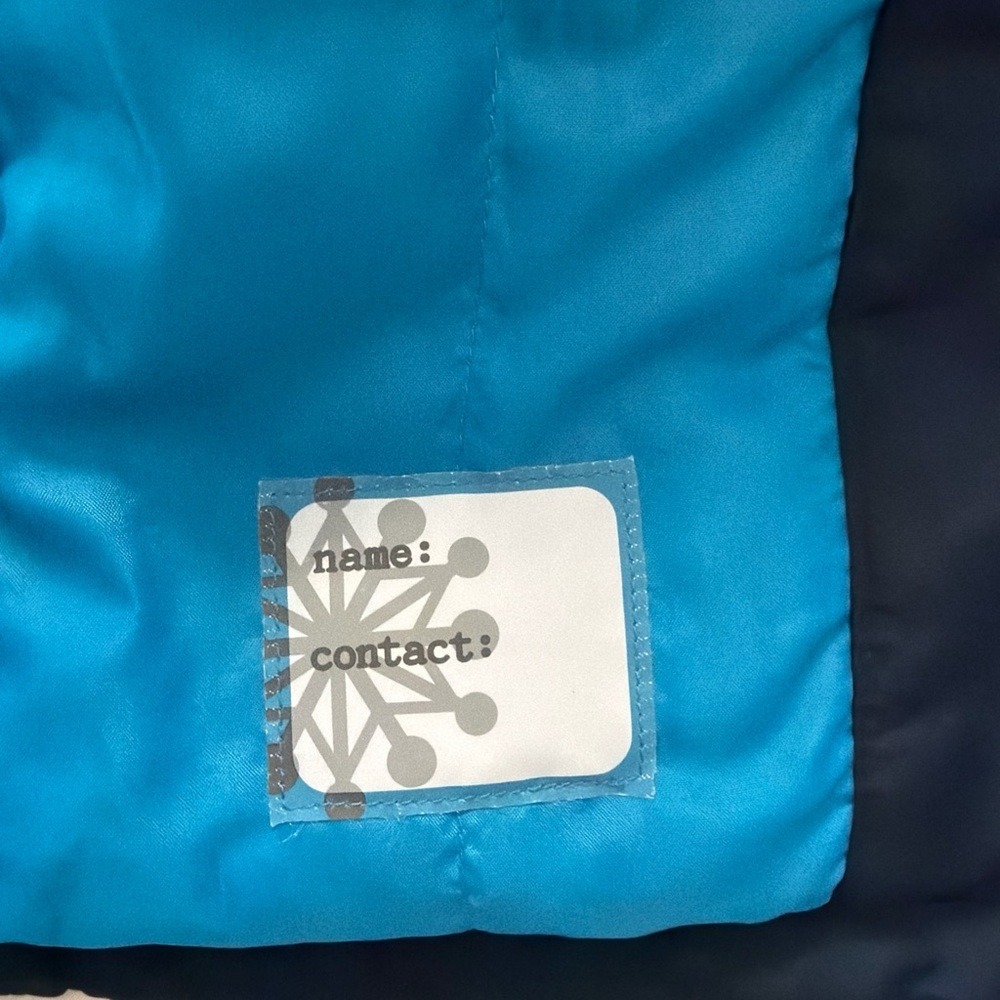 Vintage Y2K water repellent CIRCO SZ 18 MOS Blue Color Block HOODED ZIP JACKET - Picture 16 of 16